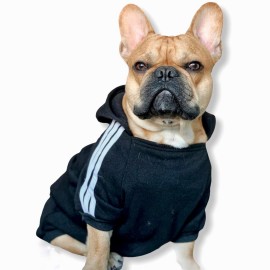 Adidog Black Hoodie Kapşonlu Sweatshirt, Orta ve Büyük Irklar İçin