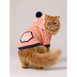 Peachy Pink Kedi Polar Sweatshirt – Sıcak Tutan Yumuşak Kedi Kıyafeti