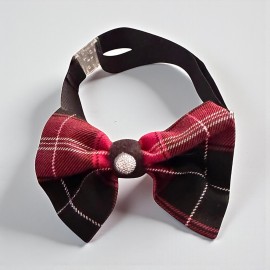 Aristokrat Ekose Silver Köpek Papyonu Tasma Yılbaşı 