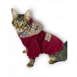 Bb Limited Bordo Duo Kapşonlu Kedi Sweatshirt