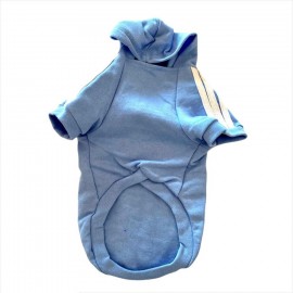 Bebek Mavisi Adidog Kapşonlu Kedi Sweatshirt Kedi Kazağı 