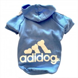 Bebek Mavisi Duo Adidog Kapşonlu Köpek Sweatshirt Köpek Kazağı