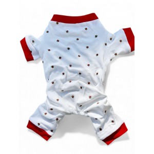 Berry Köpek Tulumu | Pamuklu Penye Köpek Pijaması | Küçük Irklar İçin | Tüy Dökülmesini Azaltır