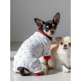 Berry Köpek Tulumu | Pamuklu Penye Köpek Pijaması | Küçük Irklar İçin | Tüy Dökülmesini Azaltır