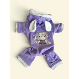 Bibelot Lavender Polar Kedi Tulumu | Yumuşacık ve Sıcacık Bunny Kulaklı Tulum
