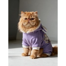 Bibelot Lavender Polar Kedi Tulumu | Yumuşacık ve Sıcacık Bunny Kulaklı Tulum
