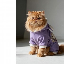Bibelot Lavender Polar Kedi Tulumu | Yumuşacık ve Sıcacık Bunny Kulaklı Tulum
