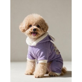 Bibelot Lavender Polar Köpek Tulumu | Yumuşacık ve Sıcacık Bunny Kulaklı Tulum