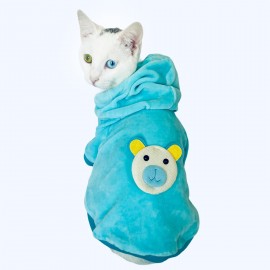 Blue Bear Sweatshirt Kedi Süeteri Kedi Kıyafeti 