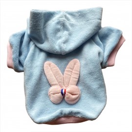 Blue Pink Bunny Kapşonlu Sweat by Kemique Köpek Kazağı
