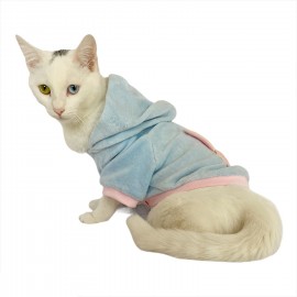 Blue Pink Bunny Sweatshirt Kedi Süeteri Kedi Kıyafeti 