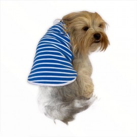 Blue White Stripe by Kemique - Köpek Kıyafeti - Köpek Atlet