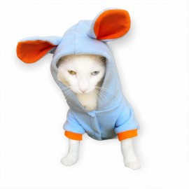 Bon Bunny Blue Kulaklı Kedi Tulumu,Kıyafeti
