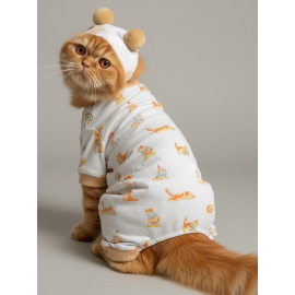 Boobie Bejjy Kedi Tulumu & Bere Takımı | Penye Kumaş | Tüy Dökülmesini Azaltır