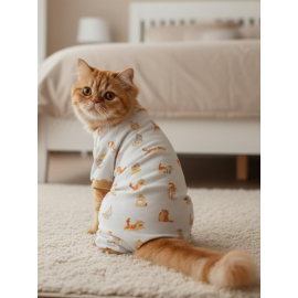 Boobie Bejjy Kedi Tulumu & Bere Takımı | Penye Kumaş | Tüy Dökülmesini Azaltır