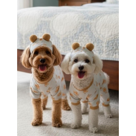 Boobie Bejjy Köpek Tulumu & Bere Takımı | Penye Kumaş | Küçük Irk Köpekler İçin | Tüy Dökülmesini Azaltır