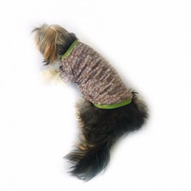 Brick Green Oval Yaka Tişört Köpek Kıyafeti Köpek Elbisesi
