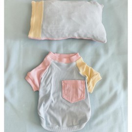 Bubbles Pastel Kedi Uyku Takımı | Mini Yastıklı Şeker Renkli Yazlık Kedi Pijama Seti
