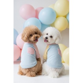 Bubbles Pastel Köpek Tişörtü | Cepli Şeker Renkli Yazlık Köpek Kıyafeti | Küçük Irklar İçin