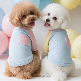 Bubbles Pastel Köpek Tişörtü | Cepli Şeker Renkli Yazlık Köpek Kıyafeti | Küçük Irklar İçin