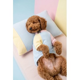 Bubbles Pastel Köpek Uyku Takımı | Mini Yastıklı Şeker Renkli Yazlık Köpek Pijama Seti | Küçük Irklar İçin