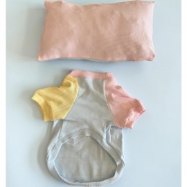Bubbles Pastel Köpek Uyku Takımı | Mini Yastıklı Şeker Renkli Yazlık Köpek Pijama Seti | Küçük Irklar İçin