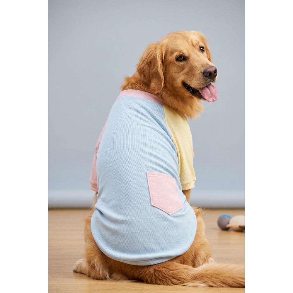 Bubbles Pastel  Orta ve Büyük Irk Köpek Tişörtü | Yazlık Köpek Kıyafeti