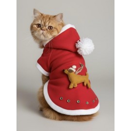 Buddy Kapşonlu Yılbaşı Kedi Sweatshirt Noel