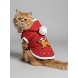 Buddy Kapşonlu Yılbaşı Kedi Sweatshirt Noel