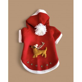 Buddy Kapşonlu Yılbaşı Köpek Sweatshirt Noel 