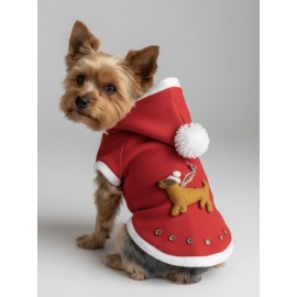 Buddy Kapşonlu Yılbaşı Köpek Sweatshirt Noel 