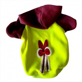 Bunny Bordo Fosfor Kapşonlu Sweat by Kemique Köpek Kazağı 