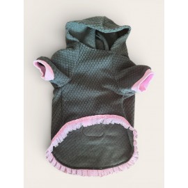 BunnyPop Kapüşonlu Kedi Elbisesi – Yeşil & Pembe