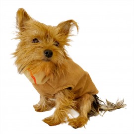 Chamois BB Kahverengi Köpekler için Güderi Görünümlü Ceket 