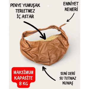 Su Geçirmez Suni Deri Köpek Taşıma Çantası – Emniyet Kemerli