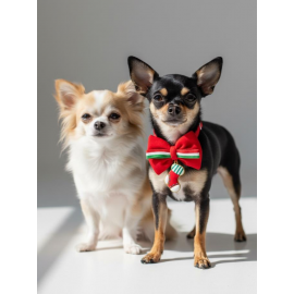 Çorap Xmass Küçük Irk Köpek Papyon Tasması | Kırmızı Fiyonk Boyun Aksesuarı | Noel Temalı Köpek Süsü