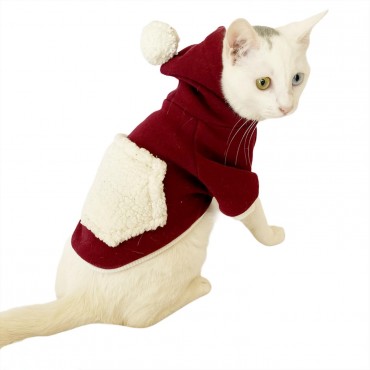 Cream Bordo Sweatshirt Kedi Süeteri Kedi Kıyafeti