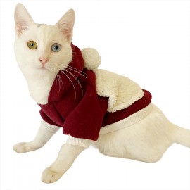 Cream Bordo Sweatshirt Kedi Süeteri Kedi Kıyafeti 