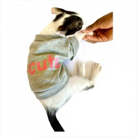 Cute Pembe Kedi Tişört Kedi Kıyafeti Kedi Modası