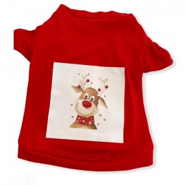 Cute Rudolph Köpek Tişörtü Noel