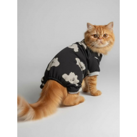 Doggy Doo Kedi Tulumu | Pamuklu Penye Kedi Kıyafeti | Küçük Irklar İçin | Tüy Dökülmesini Azaltır