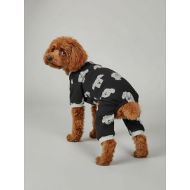 Doggy Köpek Tulumu | Pamuklu Penye Köpek Pijaması | Küçük Irklar İçin | Tüy Dökülmesini Azaltır