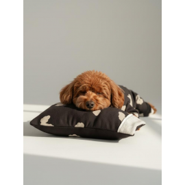 Doggy Köpek Uyku Takımı | Pamuklu Penye Köpek Tulumu ve Mini Yastık | Küçük Irklar İçin | Tüy Dökülmesini Azaltır