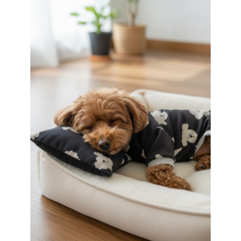 Doggy Köpek Uyku Takımı | Pamuklu Penye Köpek Tulumu ve Mini Yastık | Küçük Irklar İçin | Tüy Dökülmesini Azaltır
