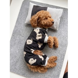 Doggy Köpek Uyku Takımı | Pamuklu Penye Köpek Tulumu ve Mini Yastık | Küçük Irklar İçin | Tüy Dökülmesini Azaltır