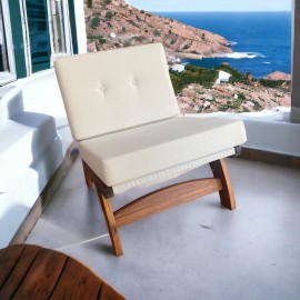 Ekru Comfort Sofa, İkili Dış Mekan Iroko Koltuk, Koltuk, Iroko