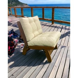 Comfort Sofa, Üçlü Dış Mekan Iroko Koltuk, Koltuk, Iroko