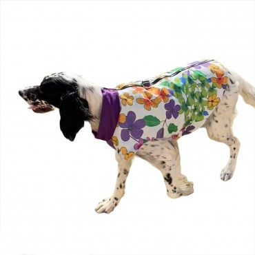 Flower Power Su İtici Köpek Yağmurluğu , Orta ve Büyük Irklar İçin