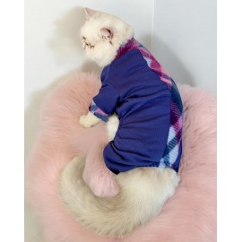 Monogram Purp Polar Kedi Tulum Pijama