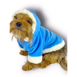 Blue Furry Kapşonlu Ceket Sweat by Kemique Köpek Kazağı 